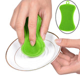 1Pc Silicone Dish Washing Sponge Scrubber Kitchen -  Lovely Dealz 