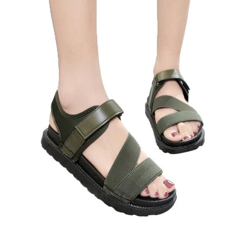 2018 Summer Gladiator Women Flat Fashion Female -  Lovely Dealz 