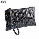 women's clutch bag PU leather Crocodile -  Lovely Dealz 