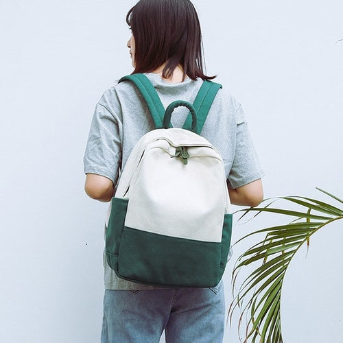 Casual Fashion Women Travel Backpacks Canvas Hit -  Lovely Dealz 