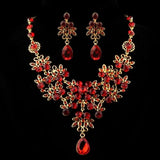 Charm Prom Wedding Bridal Necklace Jewelry Crystal -  Lovely Dealz 