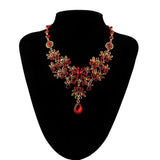 Charm Prom Wedding Bridal Necklace Jewelry Crystal -  Lovely Dealz 