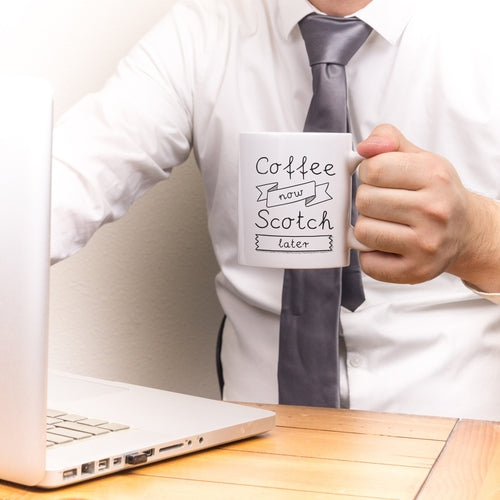 Coffee Now Scotch Later Coffee Mug -Father's Day -  Lovely Dealz 