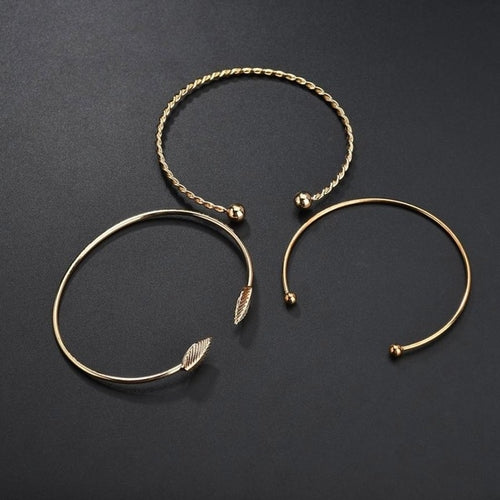 Fabulous 3pcs Women Bracelets Stainless Steel -  Lovely Dealz 