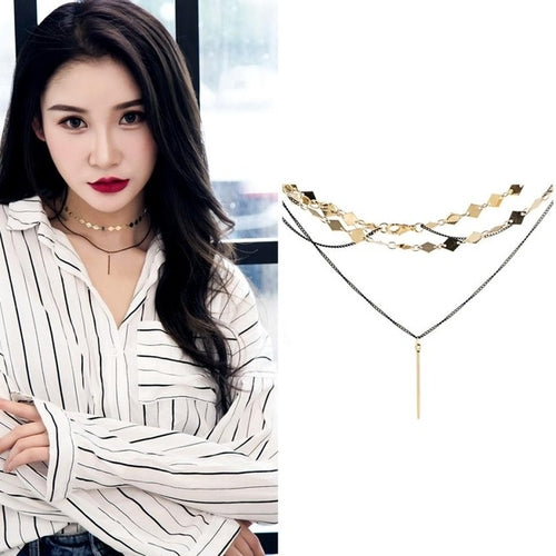 Fashion Silver Gold Necklace Choker Chunky Chain -  Lovely Dealz 