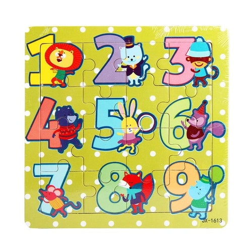 Funny Wooden Kids 16 Piece Jigsaw Toys Education -  Lovely Dealz 