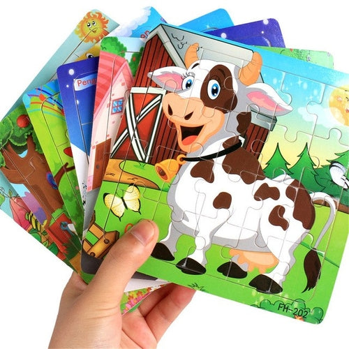 New baby boy girl toys Wooden Puzzle Educational -  Lovely Dealz 