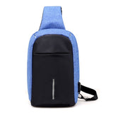 men Messenger Bags Rechargeable USB Anti-thief -  Lovely Dealz 