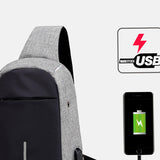 men Messenger Bags Rechargeable USB Anti-thief -  Lovely Dealz 
