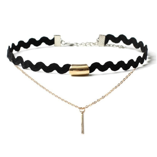 Popular 5 Pieces Choker Necklace Set Stretch -  Lovely Dealz 