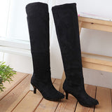 Women Block Middle Heels Thigh High Boots 2018 New -  Lovely Dealz 