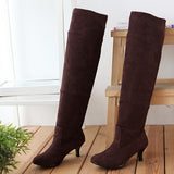 Women Block Middle Heels Thigh High Boots 2018 New -  Lovely Dealz 