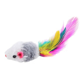 pet toy Furry Mouse Cat Kitten Real Fur Gravel -  Lovely Dealz 
